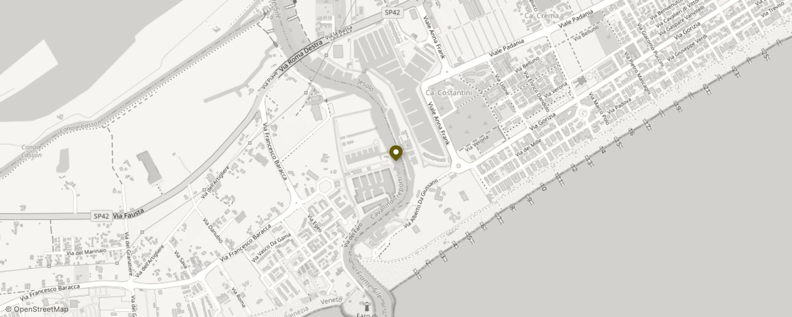 Mappa: Via Andrea Bafile, 56, 30016 Lido di Jesolo